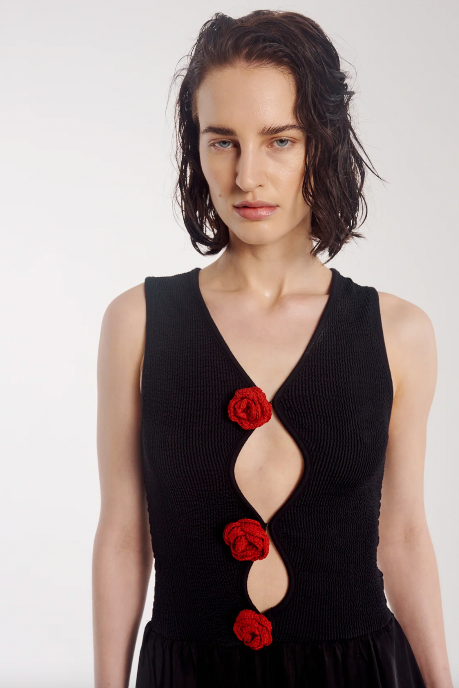 Couture Rose Vixen Satin Dress