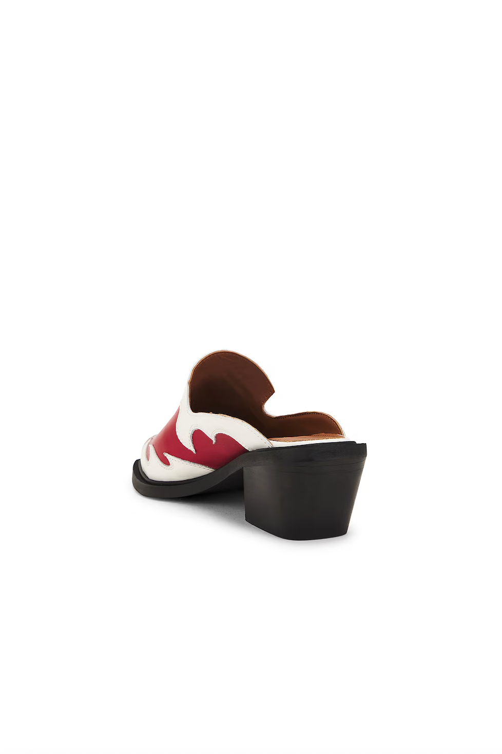 WESTON LEATHER MULE - BICOLOR RED CREAM