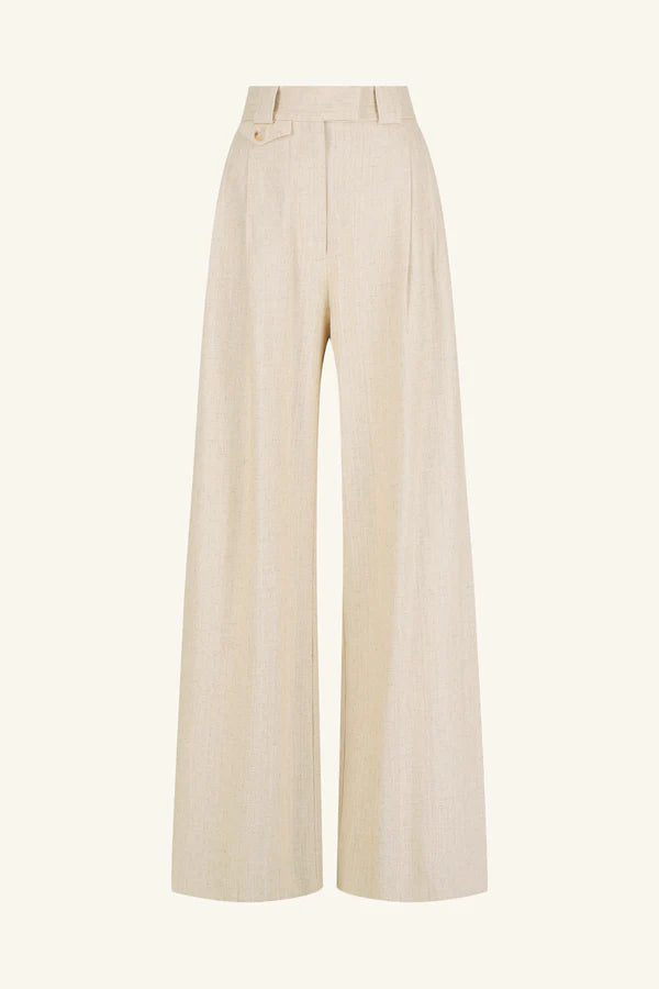 Newman High Waisted Tailored Pant - Parchment