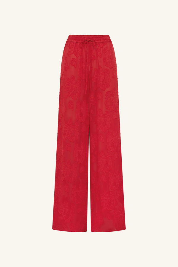 Bowery Drawstring Pant - Cherry