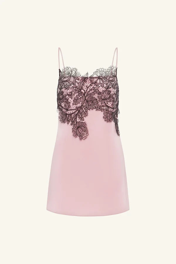 Lucia Lace Mini Dress - Fairyfloss/Black