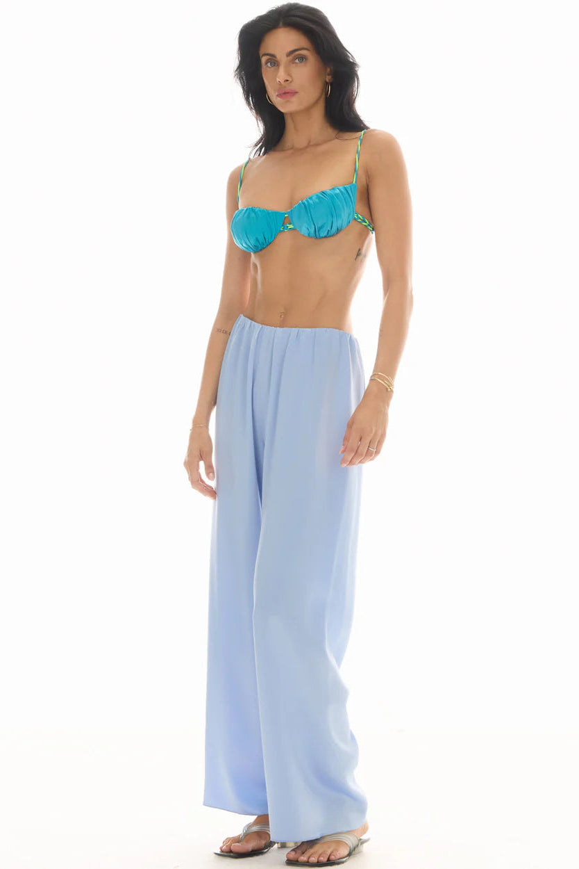 Waterfall Waist Satin Pants