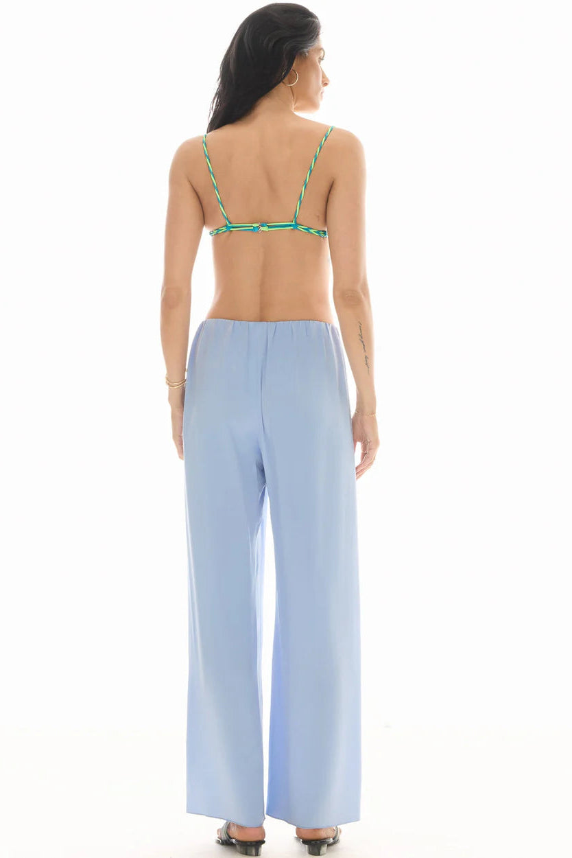 Waterfall Waist Satin Pants