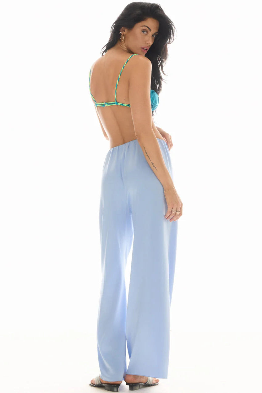 Waterfall Waist Satin Pants