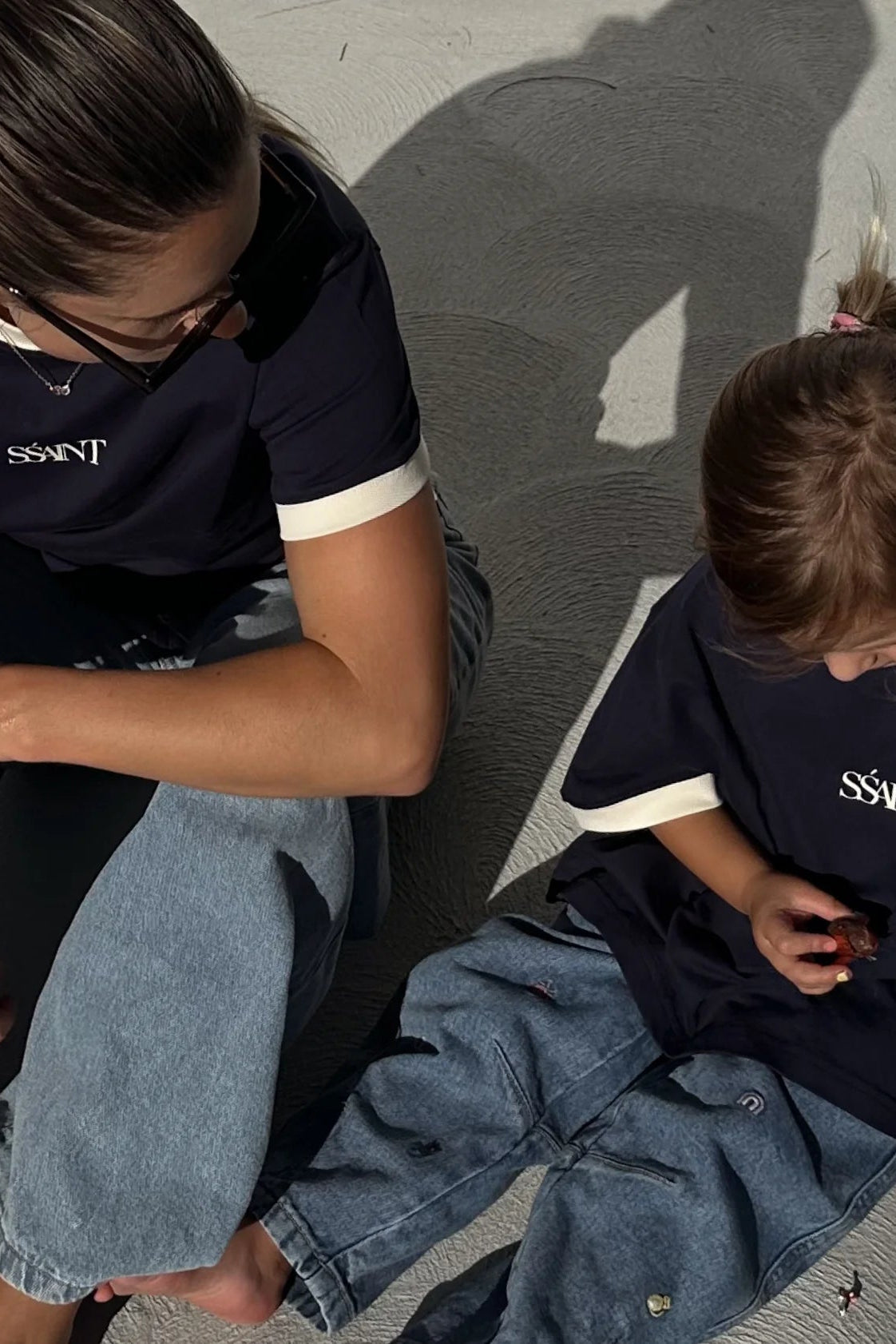 SŚAINT LOGO BABY TEE - NAVY