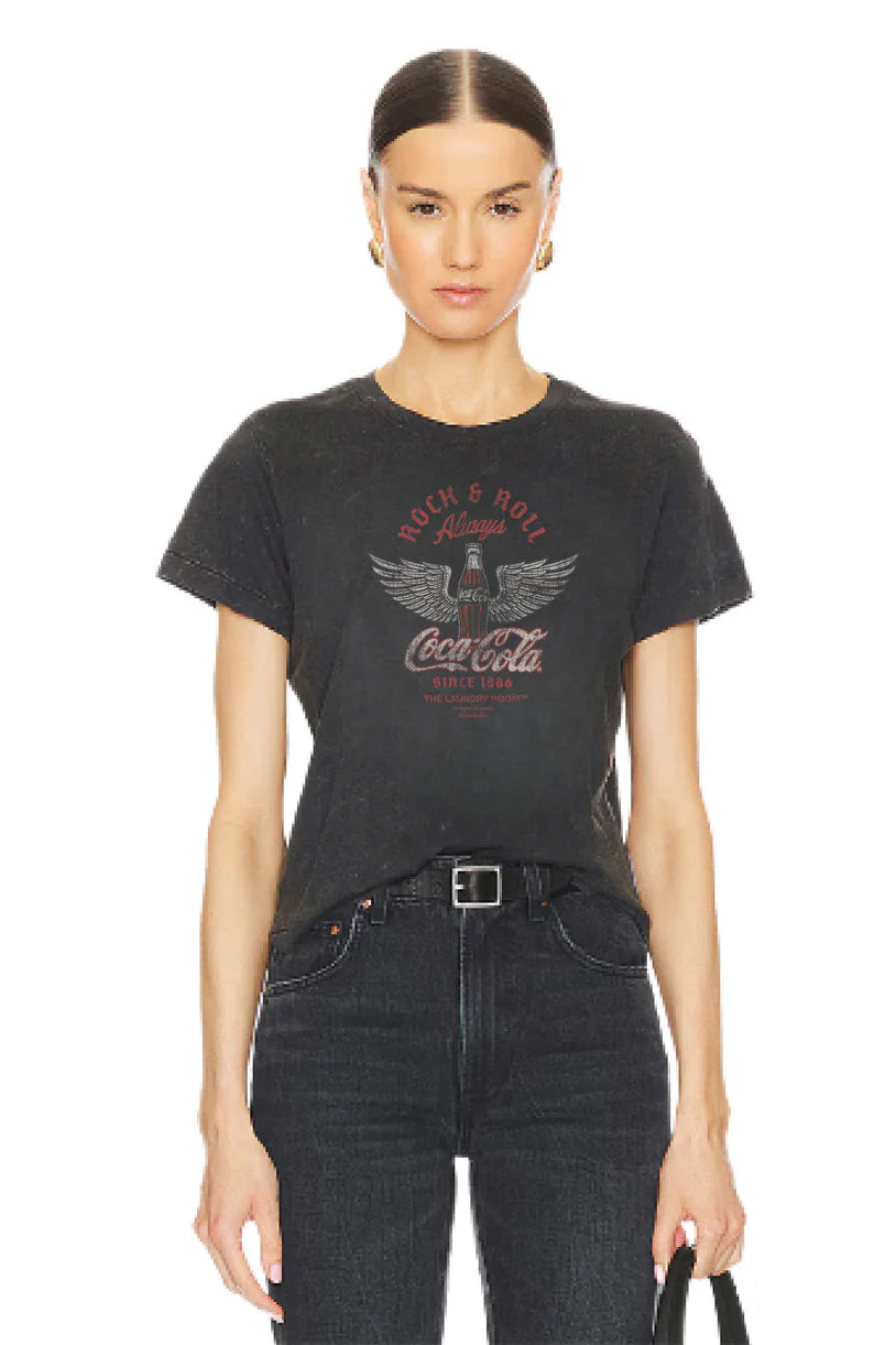 Coca Cola Rock & Roll - Perfect Tee - Black Snow