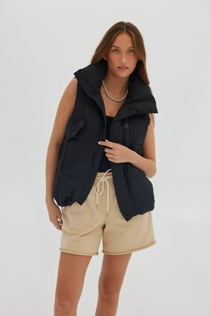 PUFFER VEST - BLACK