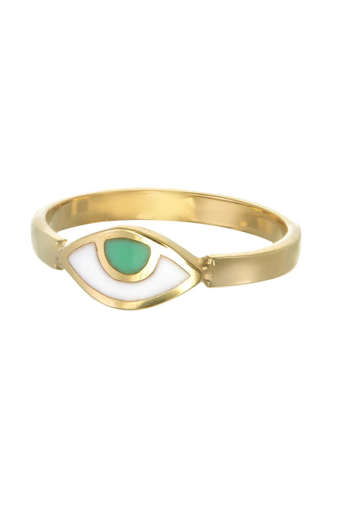 EYE SPY RING - GREEN - GOLD
