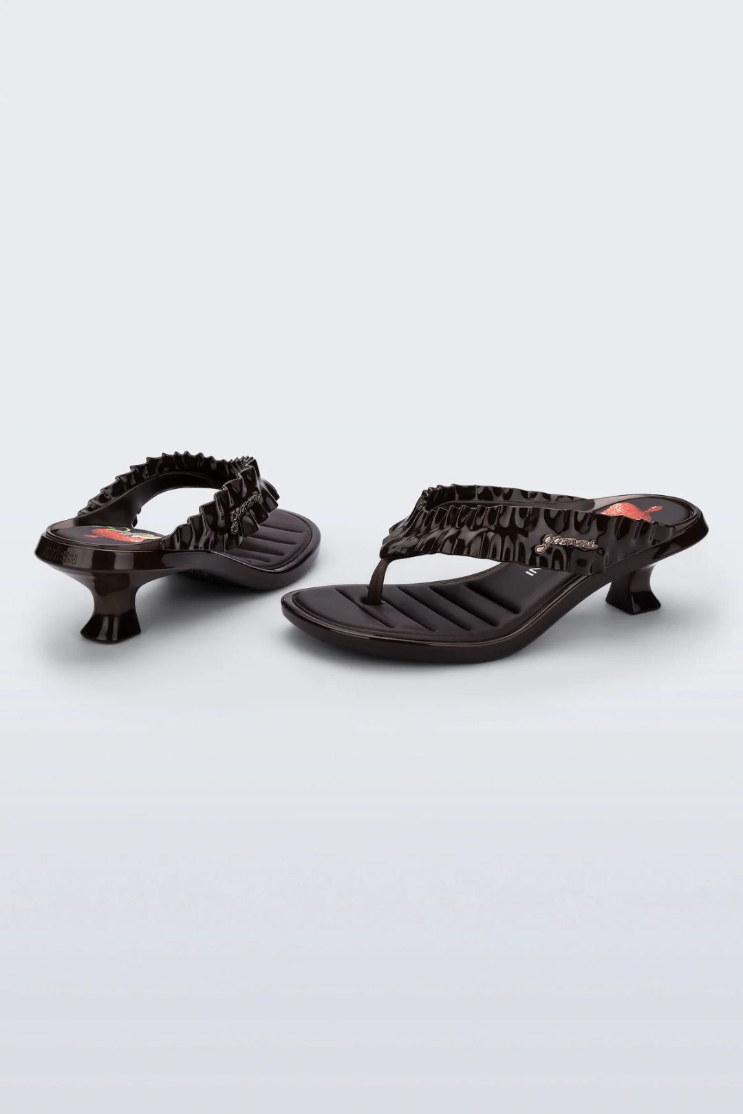 MELISSA THONG KITTEN HEEL + GANNI