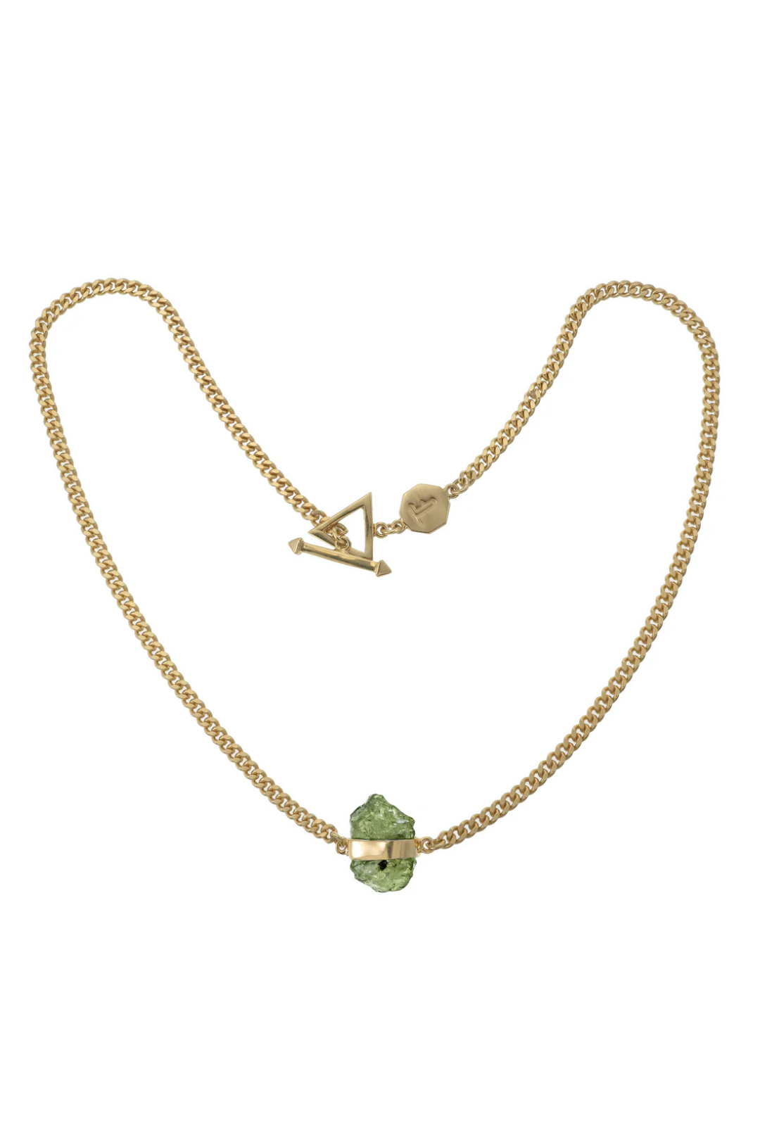 ROUGH GEM NECKLACE - PERIDOT - GOLD