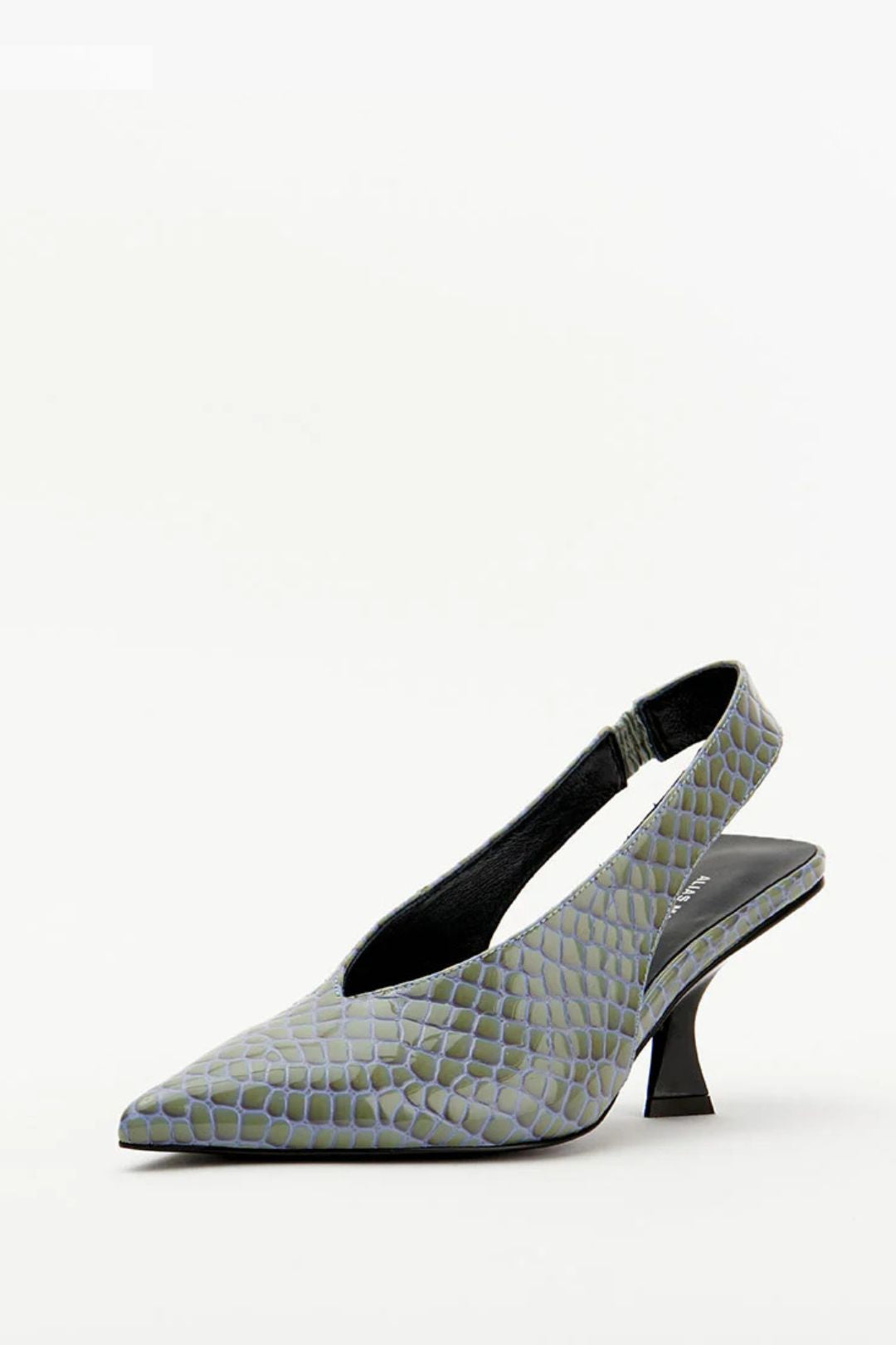 Frankie - Denim Patent Croc