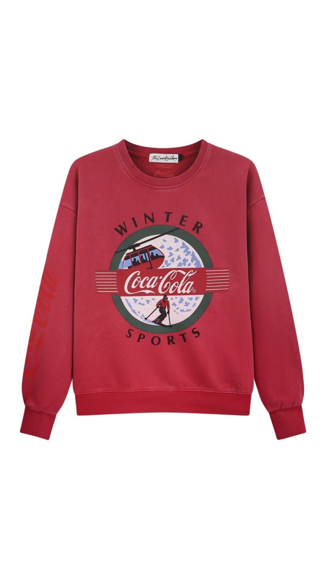 Coca Cola Winter Sport - Classic Crewneck Sweater - Vintage Red