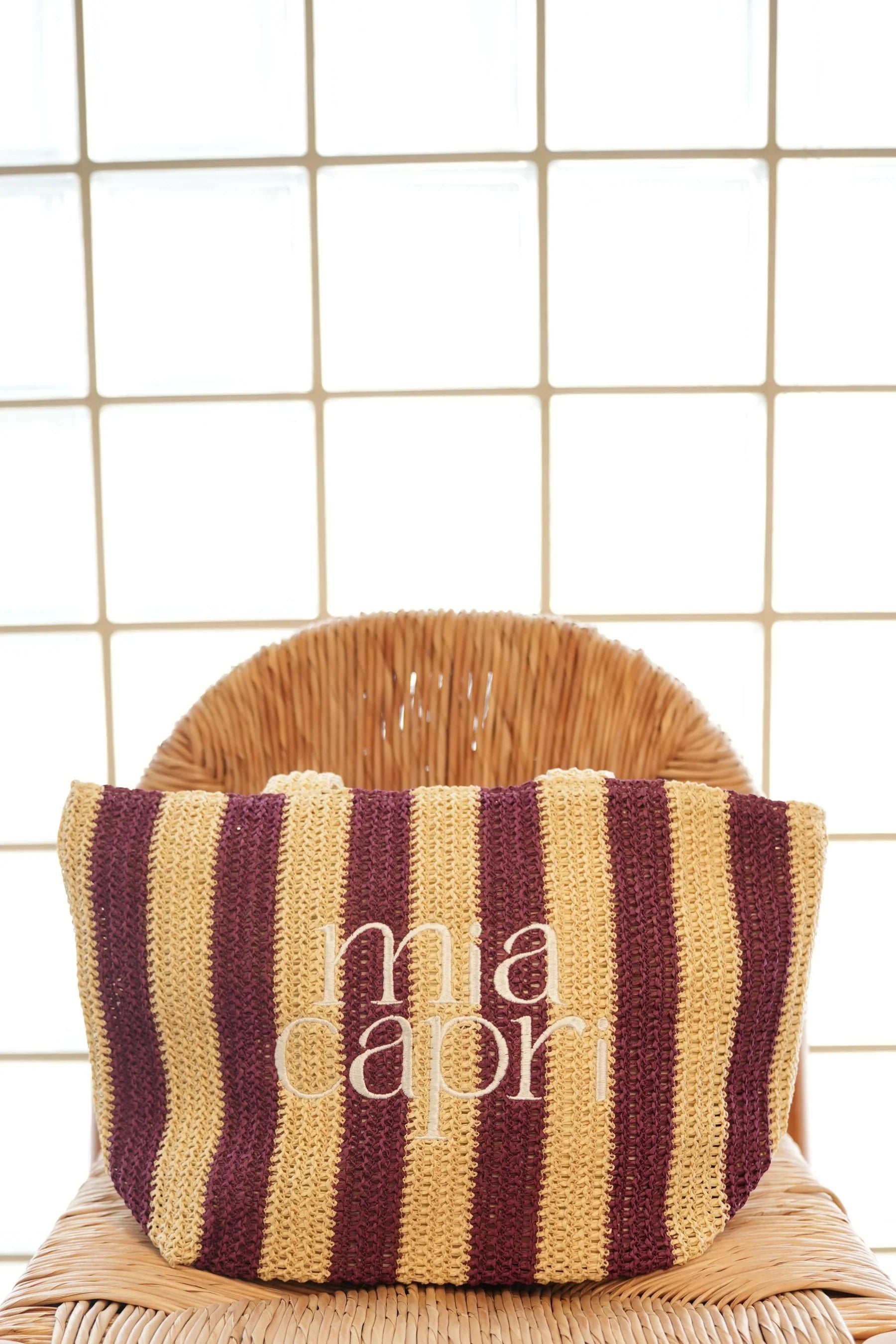 Mia Capri Vacay Tote - Plum