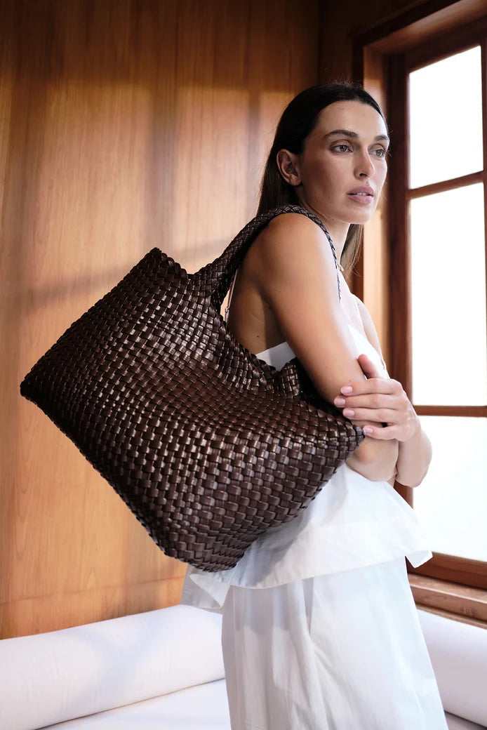Woven Tote Brown