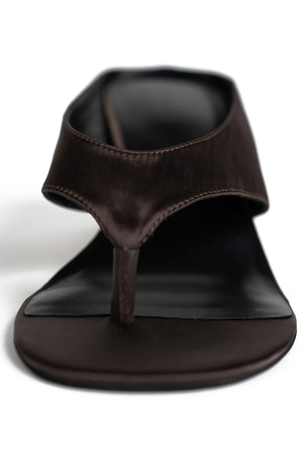 Wedge Thong - Brown Satin