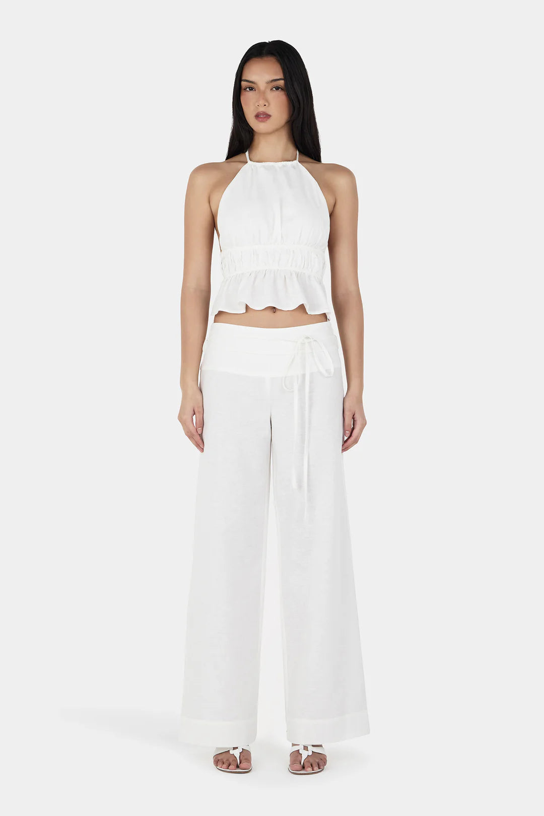 Zuri Halter Top - Ivory