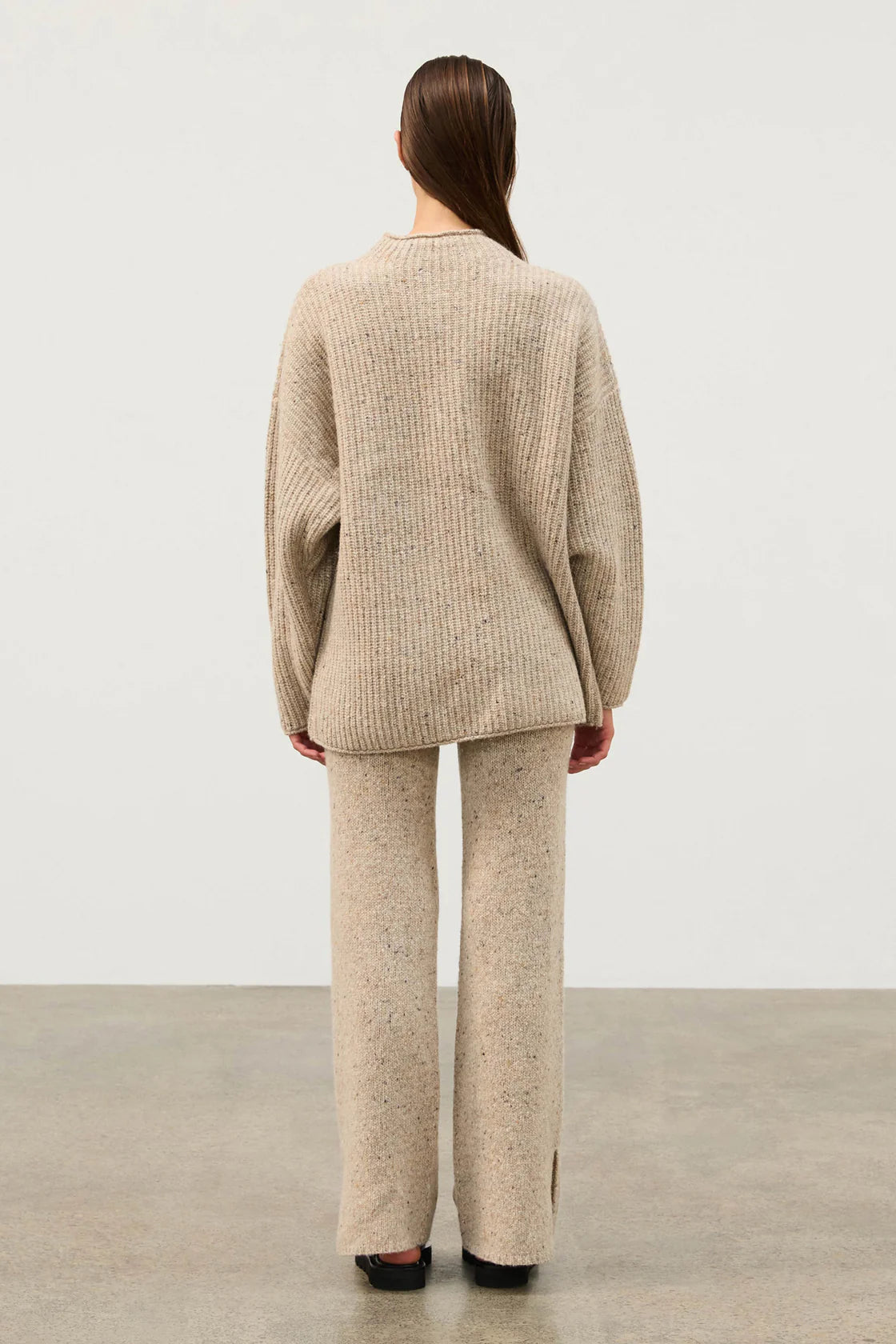 Oat Marle Merino Wool Blend Knit Jumper