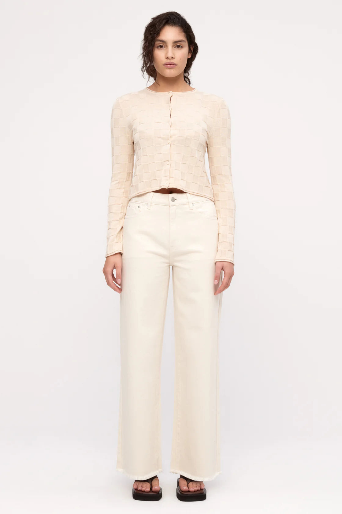 Organic Mid Rise Jean - Coconut