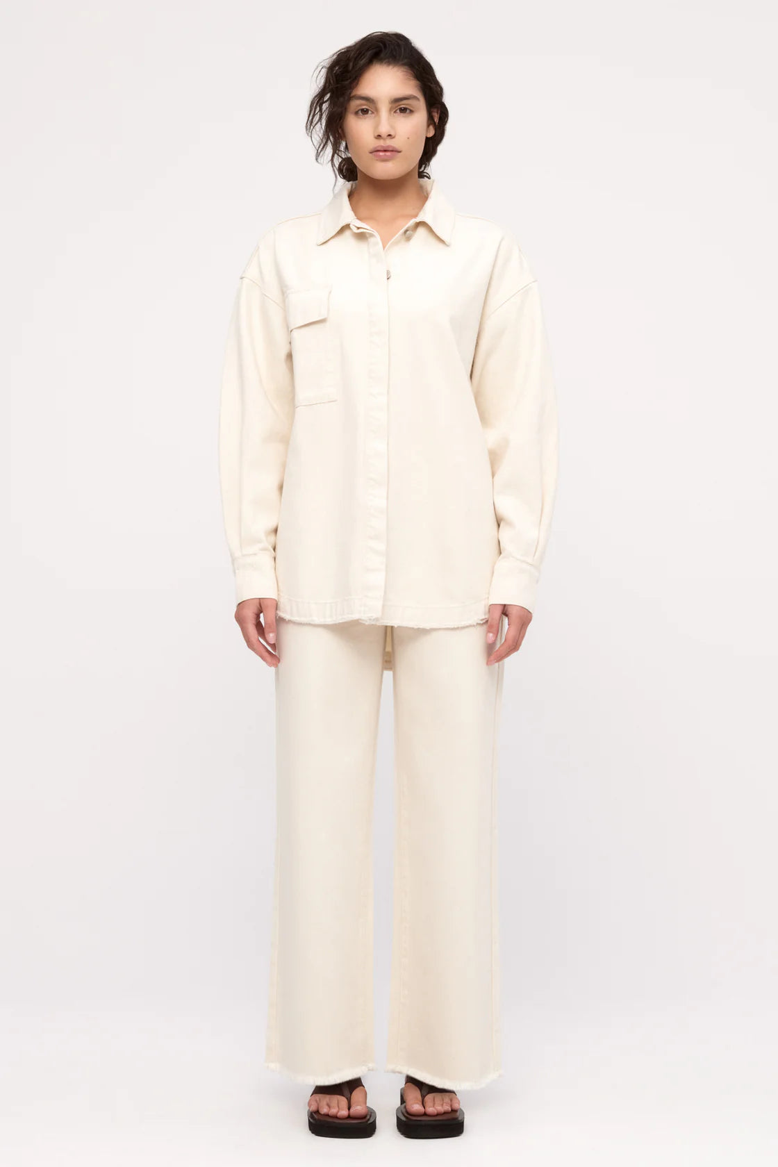 Organic Mid Rise Jean - Coconut