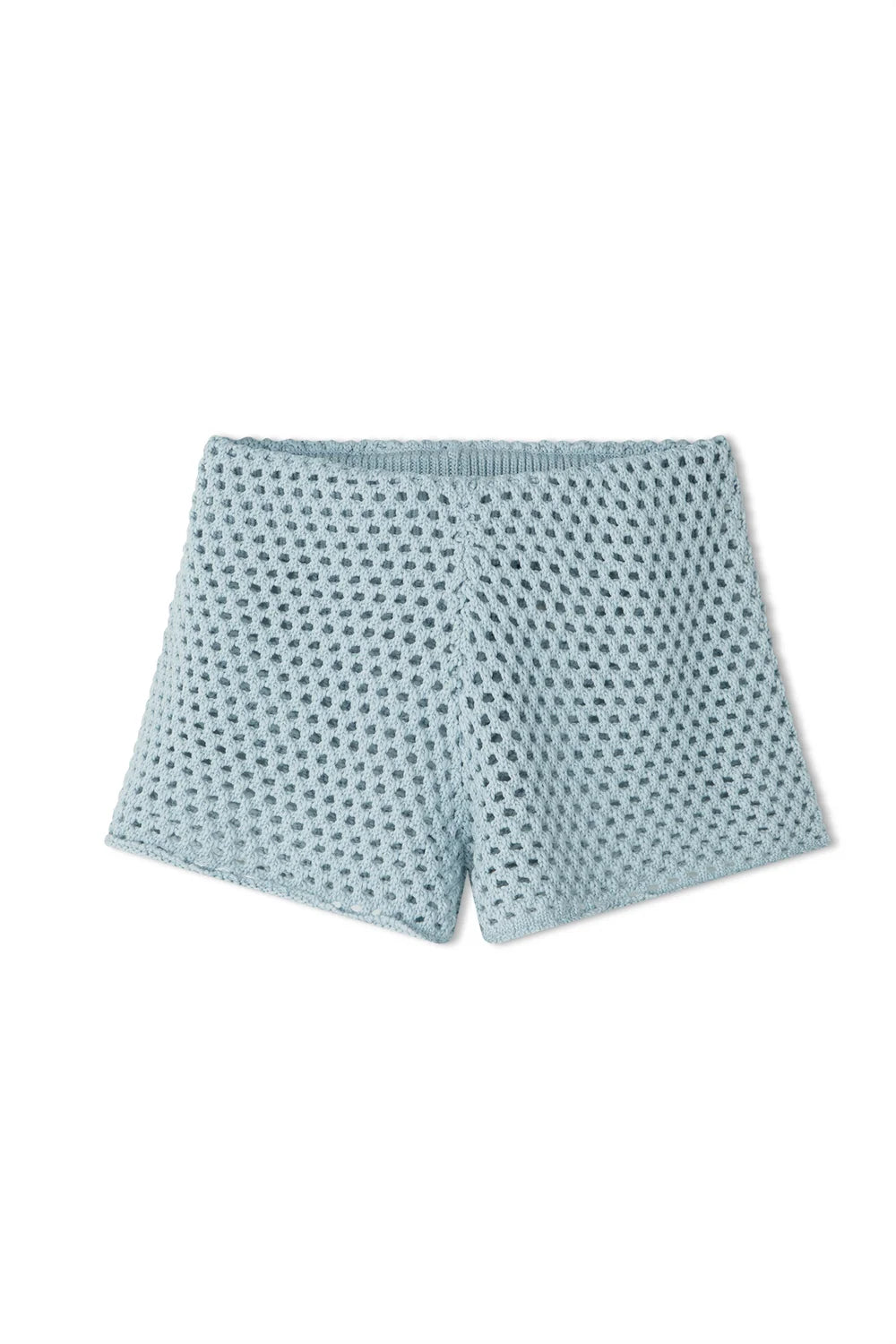 Crochet Knit Short - Light Blue