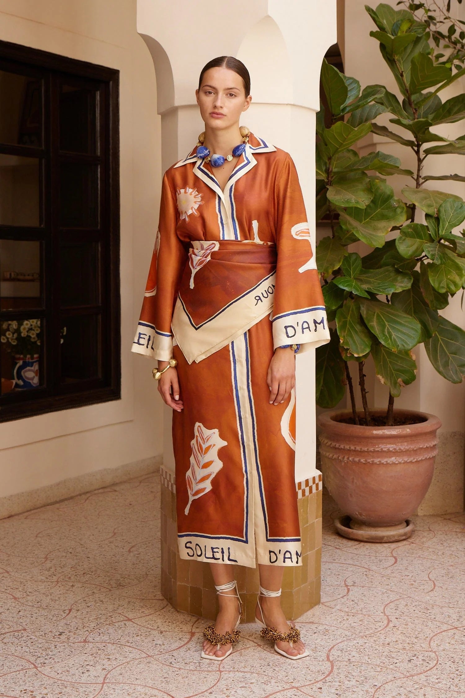 soleil d'amour silk scarf