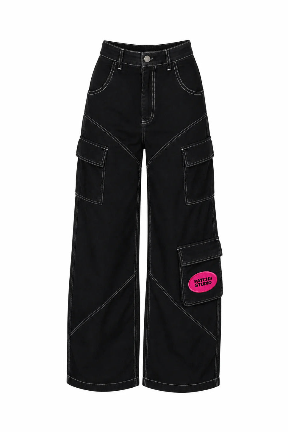 BLACK CARGO PANTS