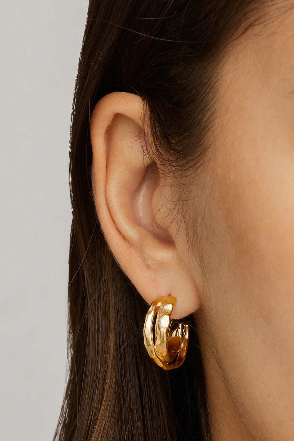 SHIELD HOOPS - 18KT VERMEIL GOLD