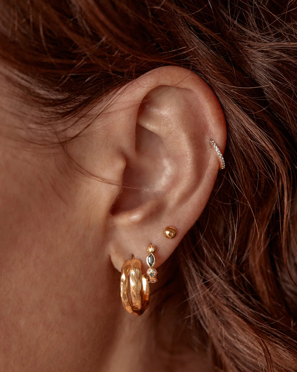 SHIELD HOOPS - 18KT VERMEIL GOLD