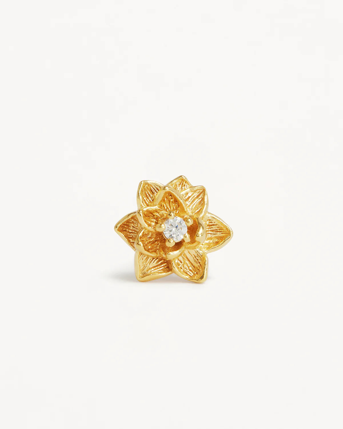 BLOOM WITHIN LOTUS STUD EARRINGS - 18K GOLD VERMEIL