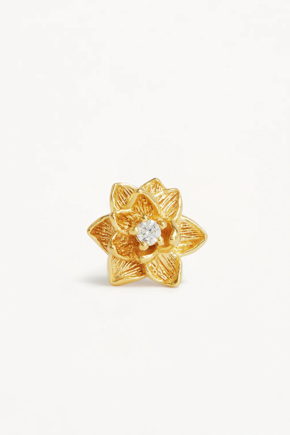 BLOOM WITHIN LOTUS STUD EARRINGS - 18K GOLD VERMEIL