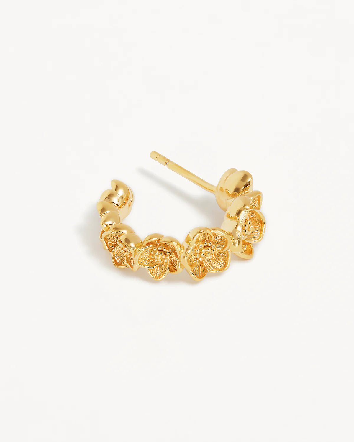 BLOOM WITH GRACE HOOPS - 18K GOLD VERMEIL
