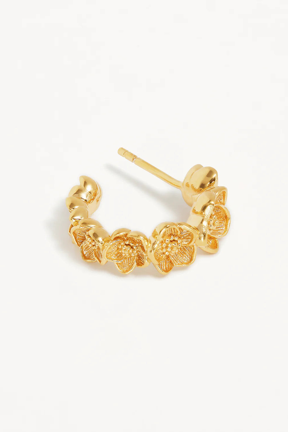 BLOOM WITH GRACE HOOPS - 18K GOLD VERMEIL