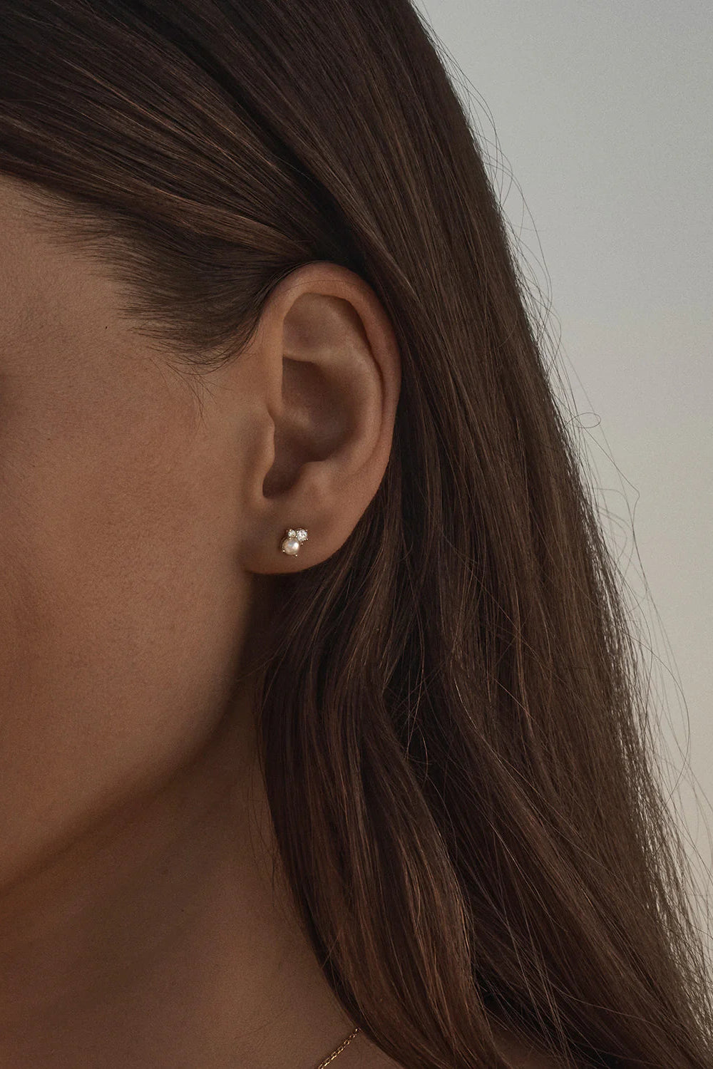 18k Gold Vermeil Love in Stillness Pearl Stud Earrings