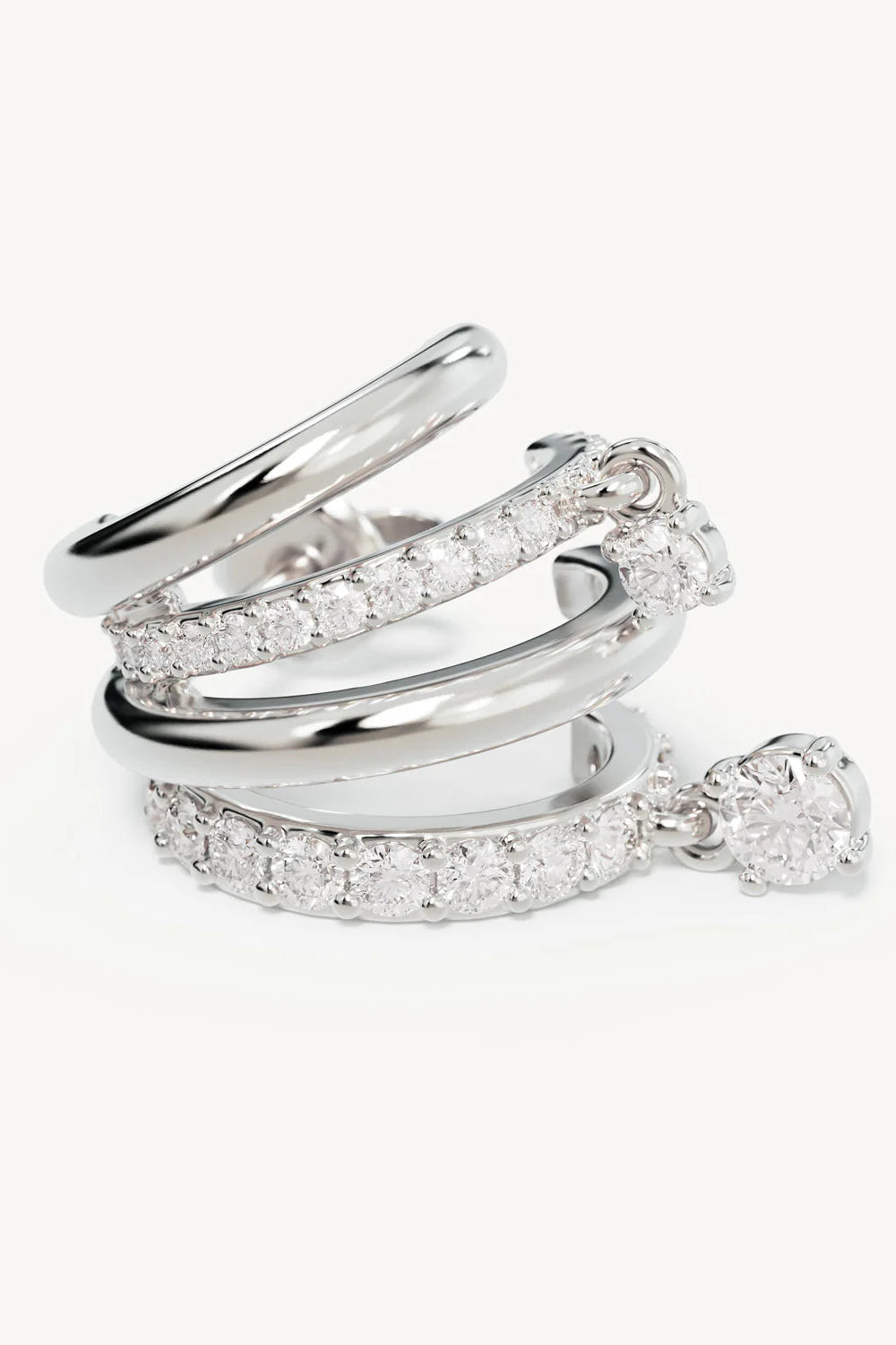 Sterling Silver With Every Breath Illusion Hoops