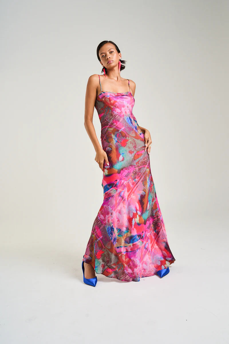 LUNA MAXI DRESS - FISH TANK