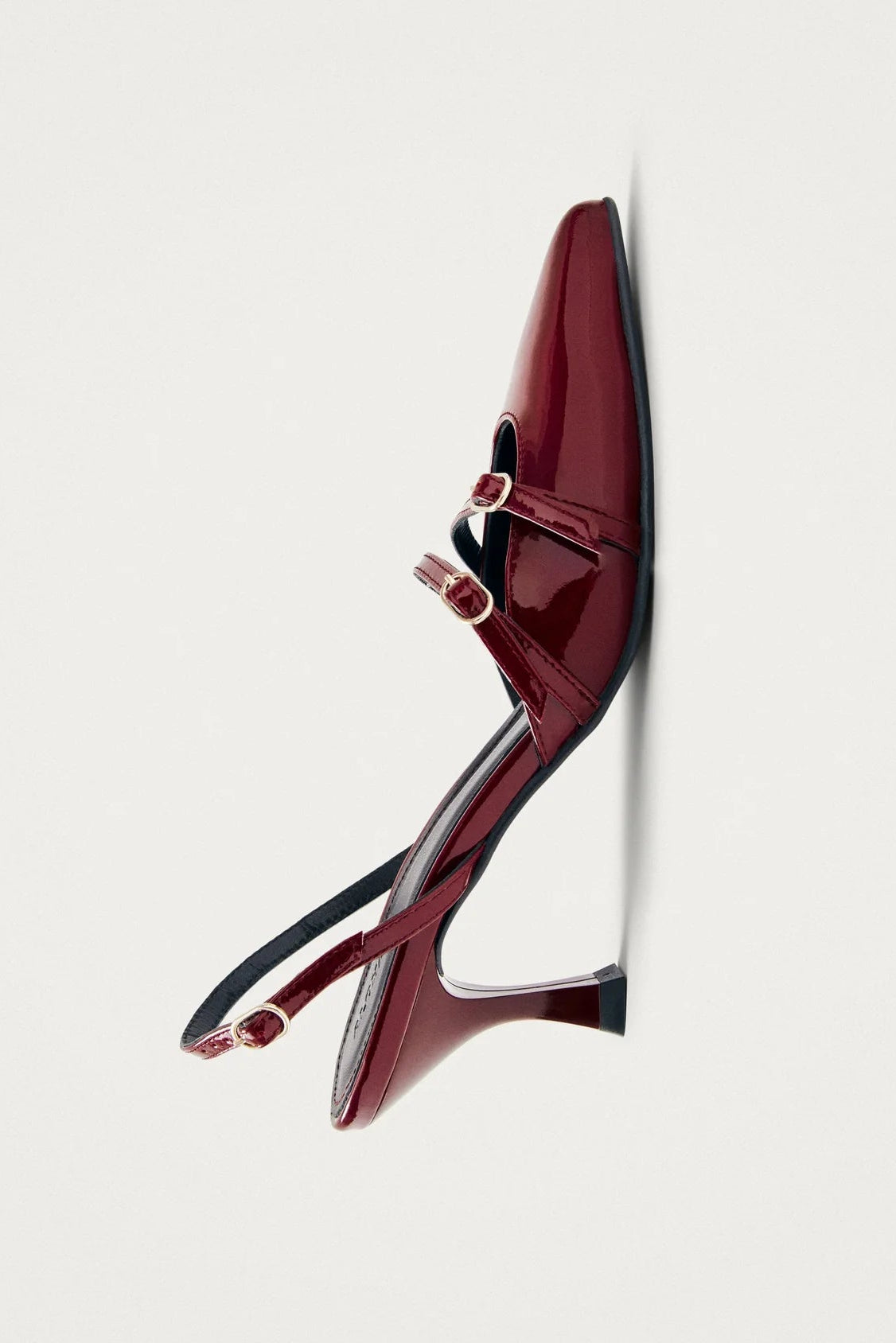 JOELLE ONIX BURGUNDY LEATHER PUMPS
