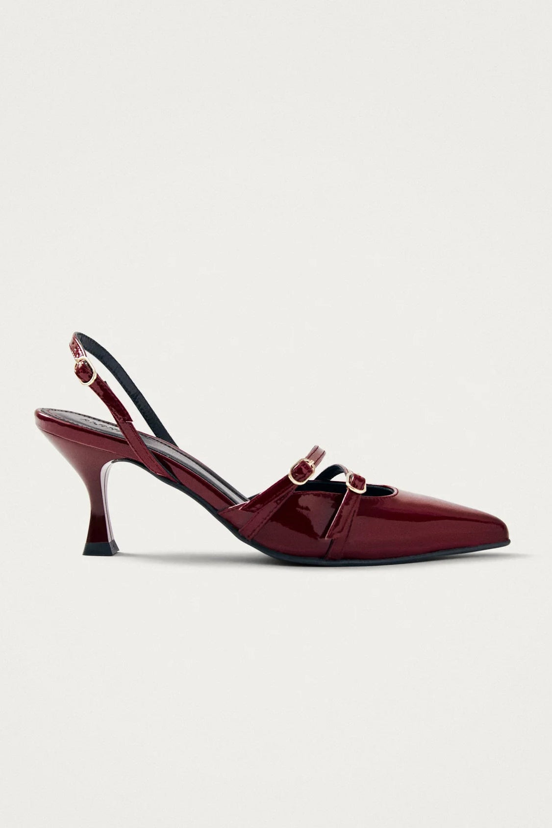 JOELLE ONIX BURGUNDY LEATHER PUMPS