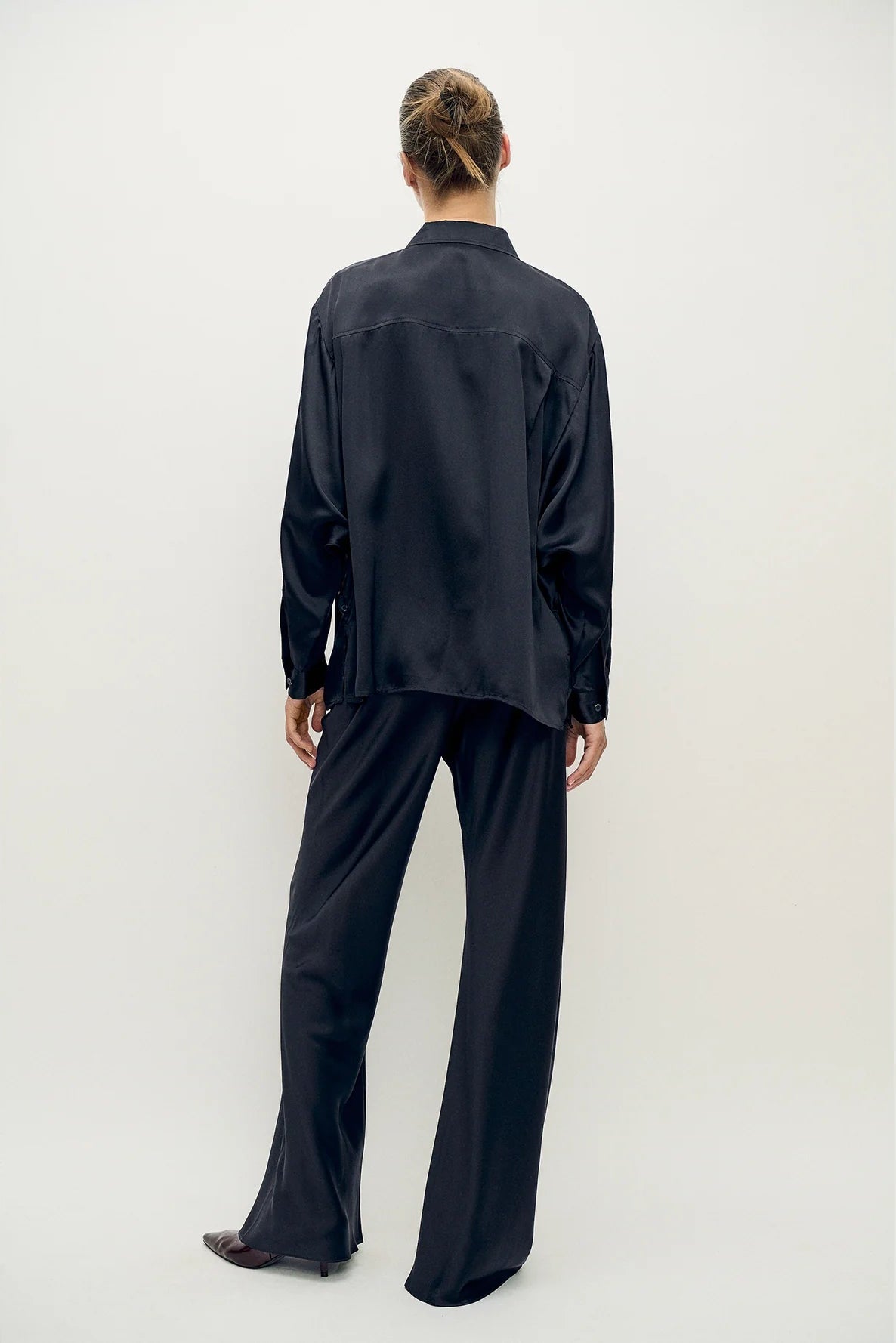 Bias Cut Pants Black