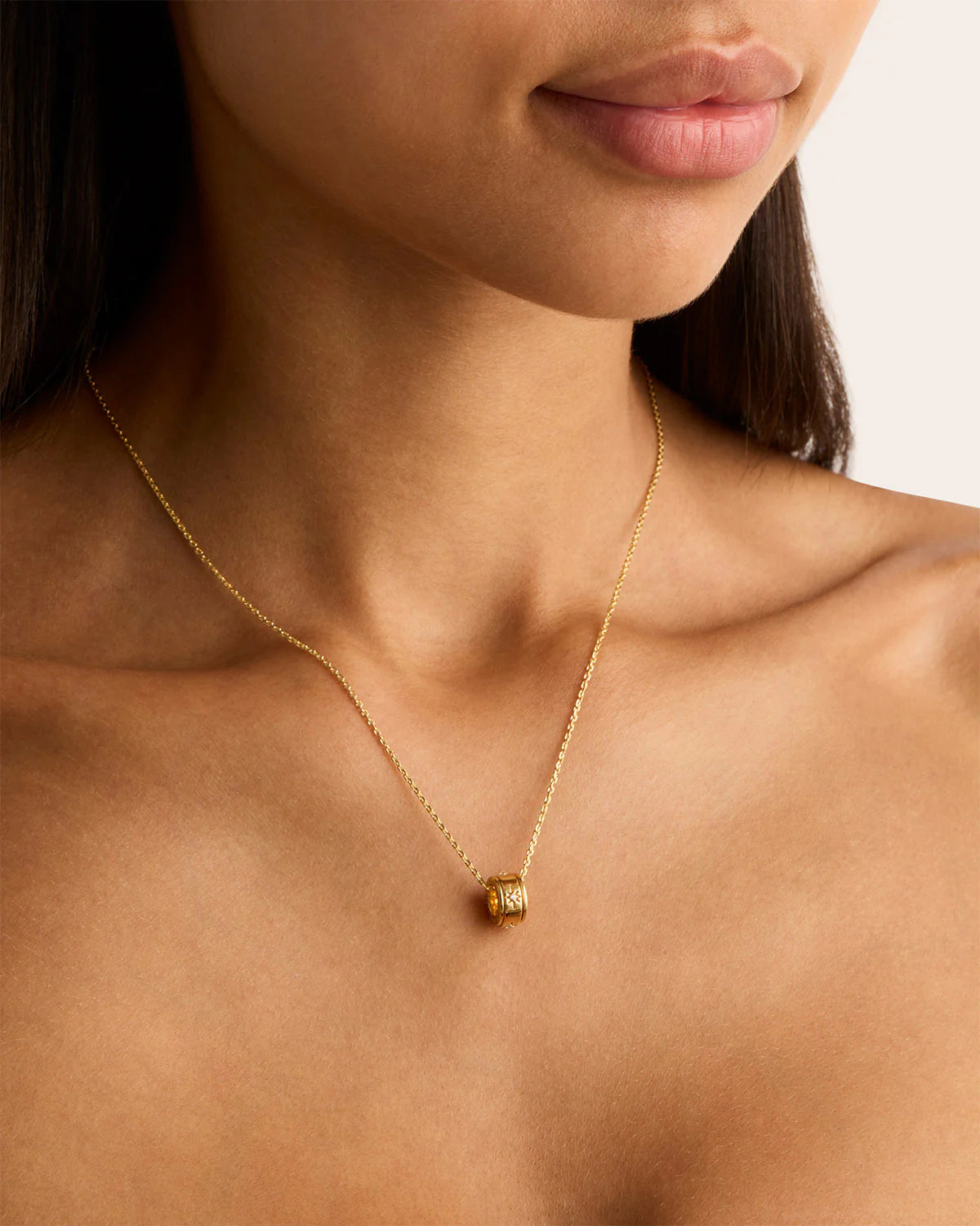 I AM LOVED SPINNING MEDITATION NECKLACE - 18KT VERMEIL GOLD