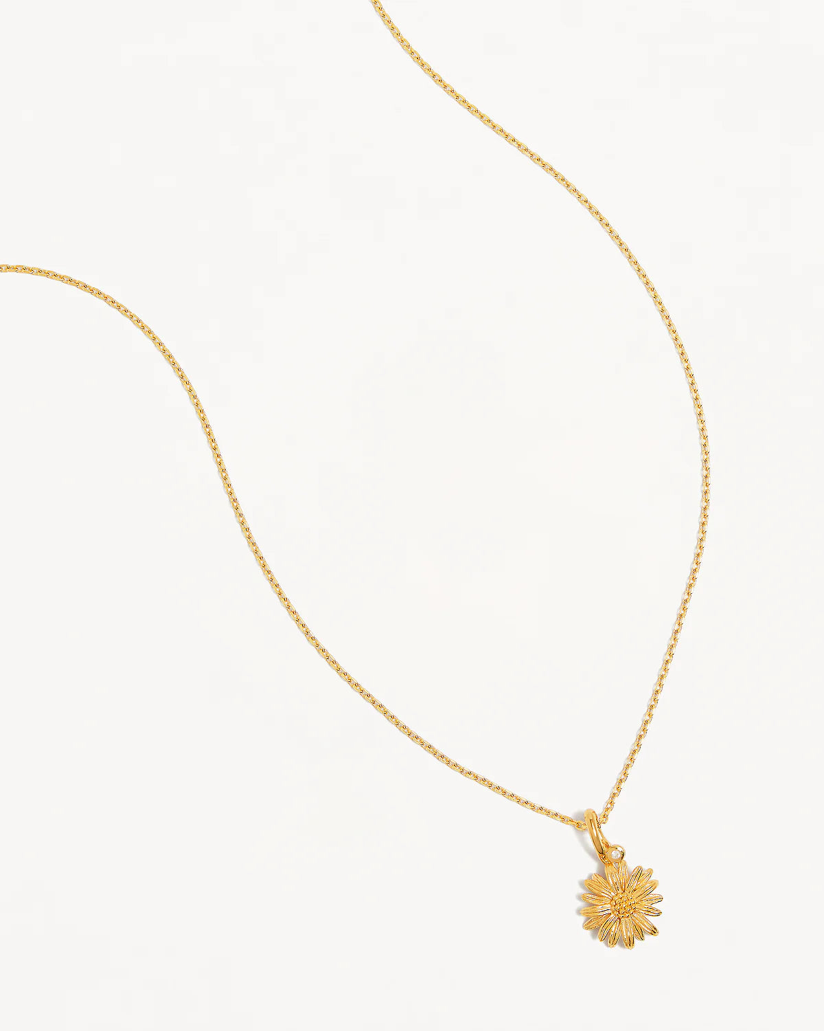DAISY APRIL BIRTH FLOWER NECKLACE - 18K GOLD VERMEIL