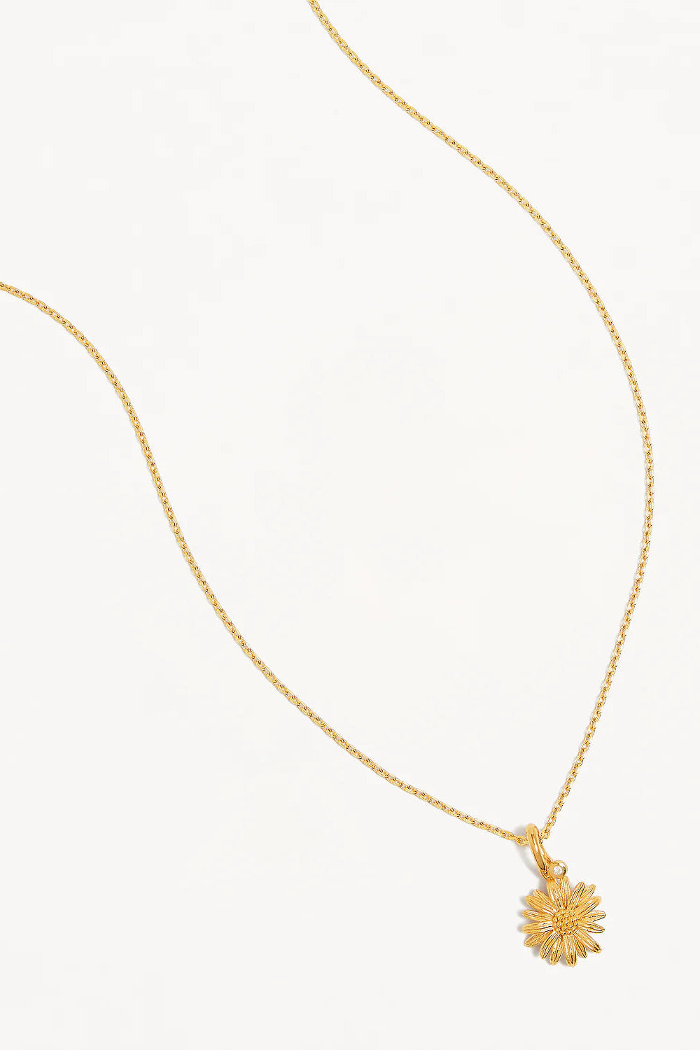 DAISY APRIL BIRTH FLOWER NECKLACE - 18K GOLD VERMEIL