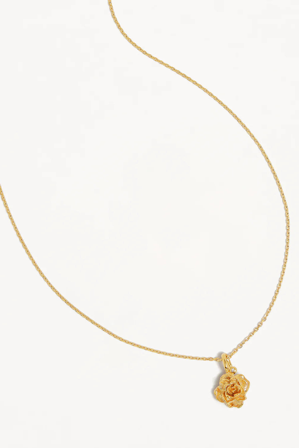 ROSE JUNE BIRTH FLOWER NECKLACE - 18K GOLD VERMEIL