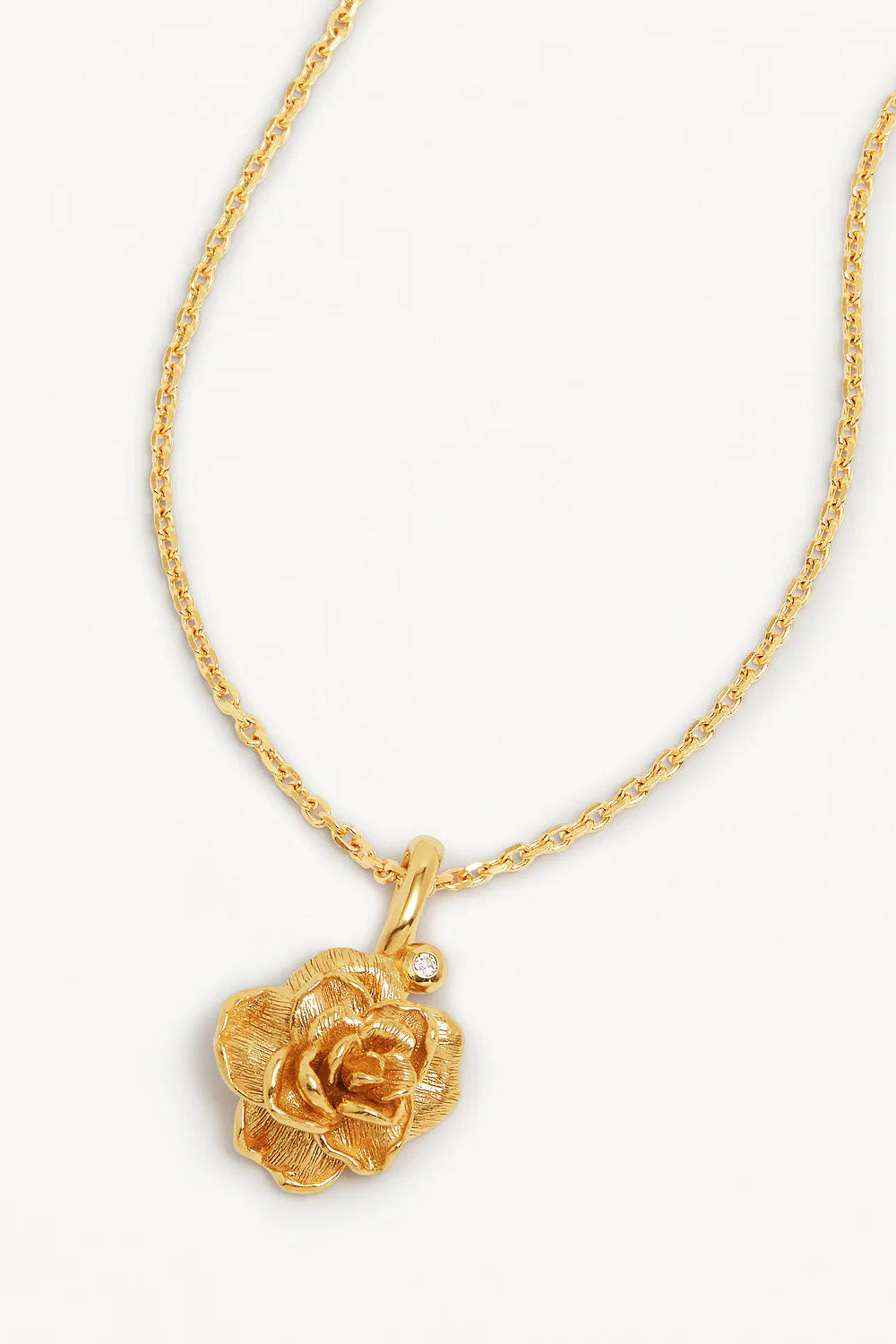 ROSE JUNE BIRTH FLOWER NECKLACE - 18K GOLD VERMEIL