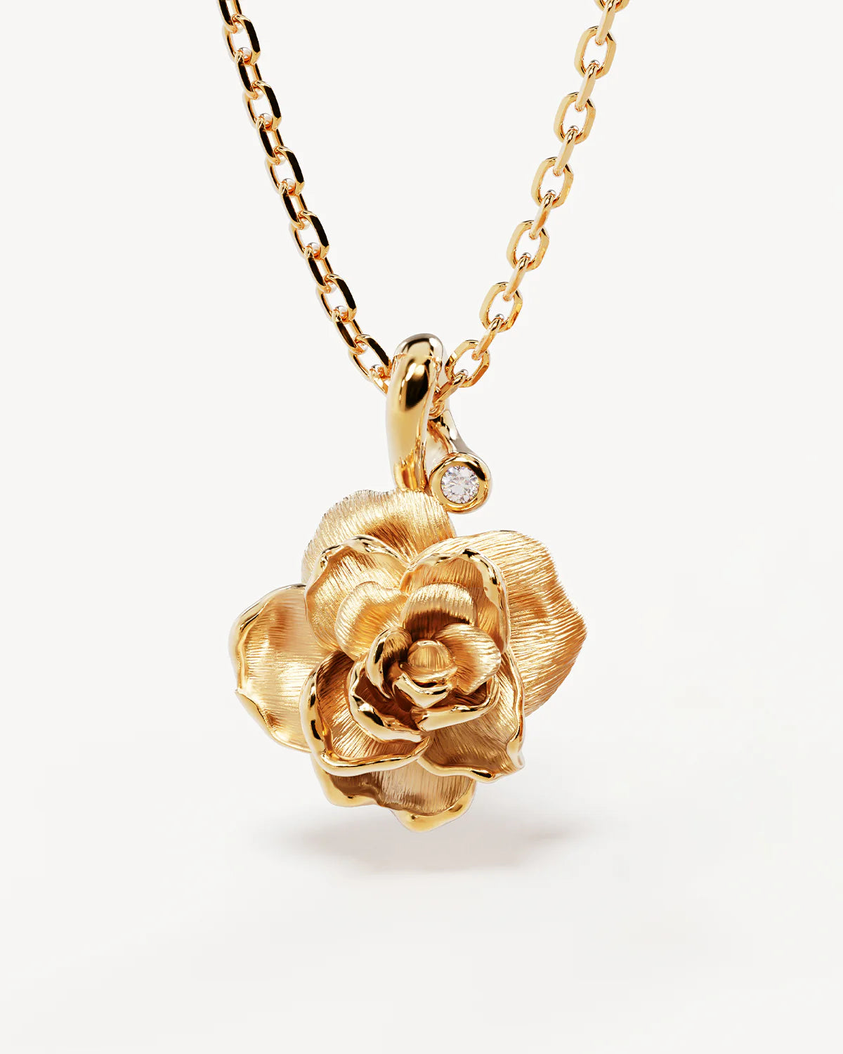 ROSE JUNE BIRTH FLOWER NECKLACE - 18K GOLD VERMEIL