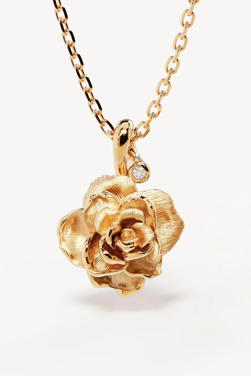 ROSE JUNE BIRTH FLOWER NECKLACE - 18K GOLD VERMEIL