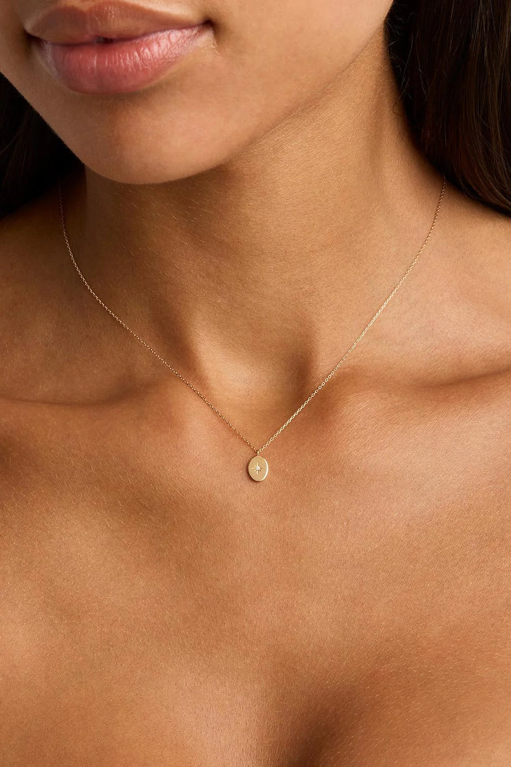 14k Solid Gold Shine Your Light Diamond Necklace