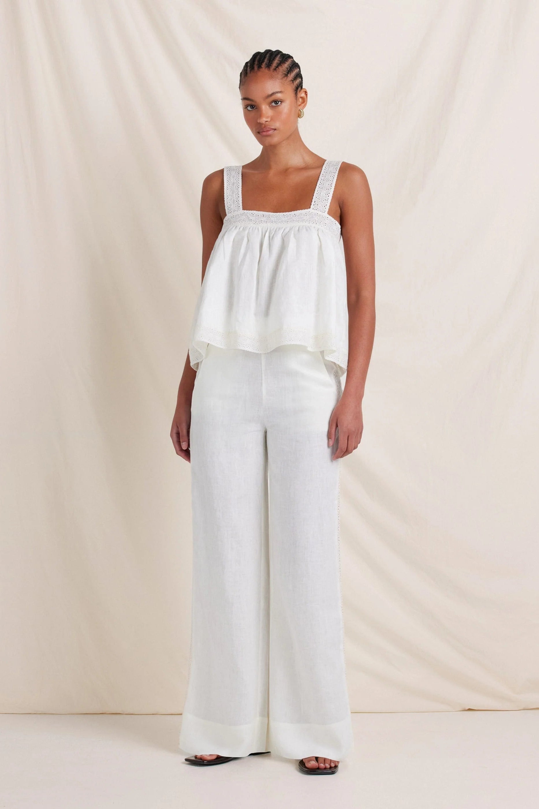 Broderie Pant - Gardenia