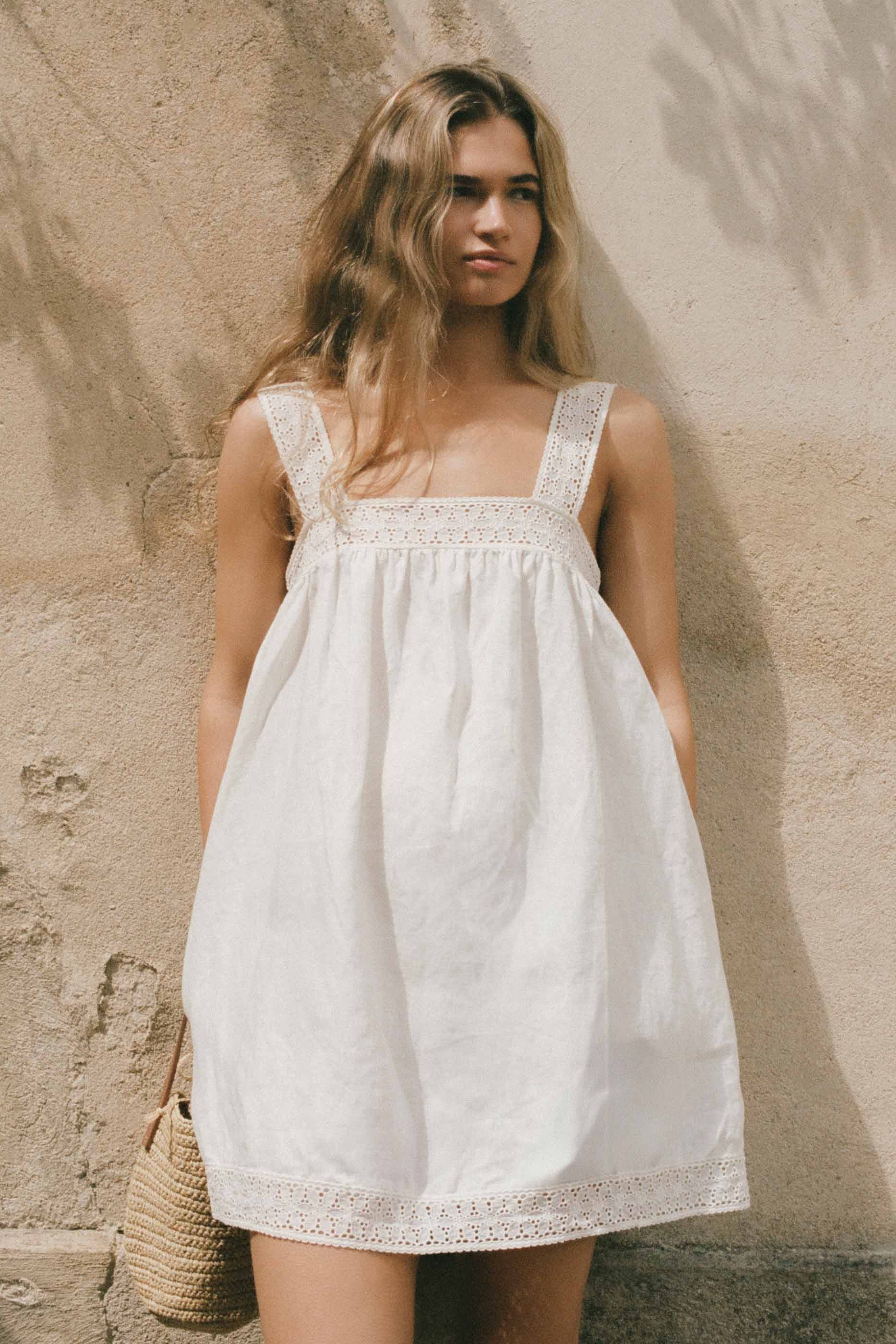 Broderie Mini Dress