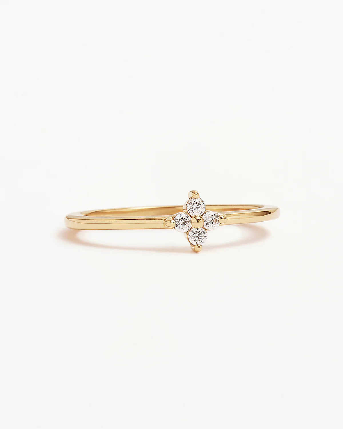 Crystal Bloom Ring - 18k Gold Vermeil