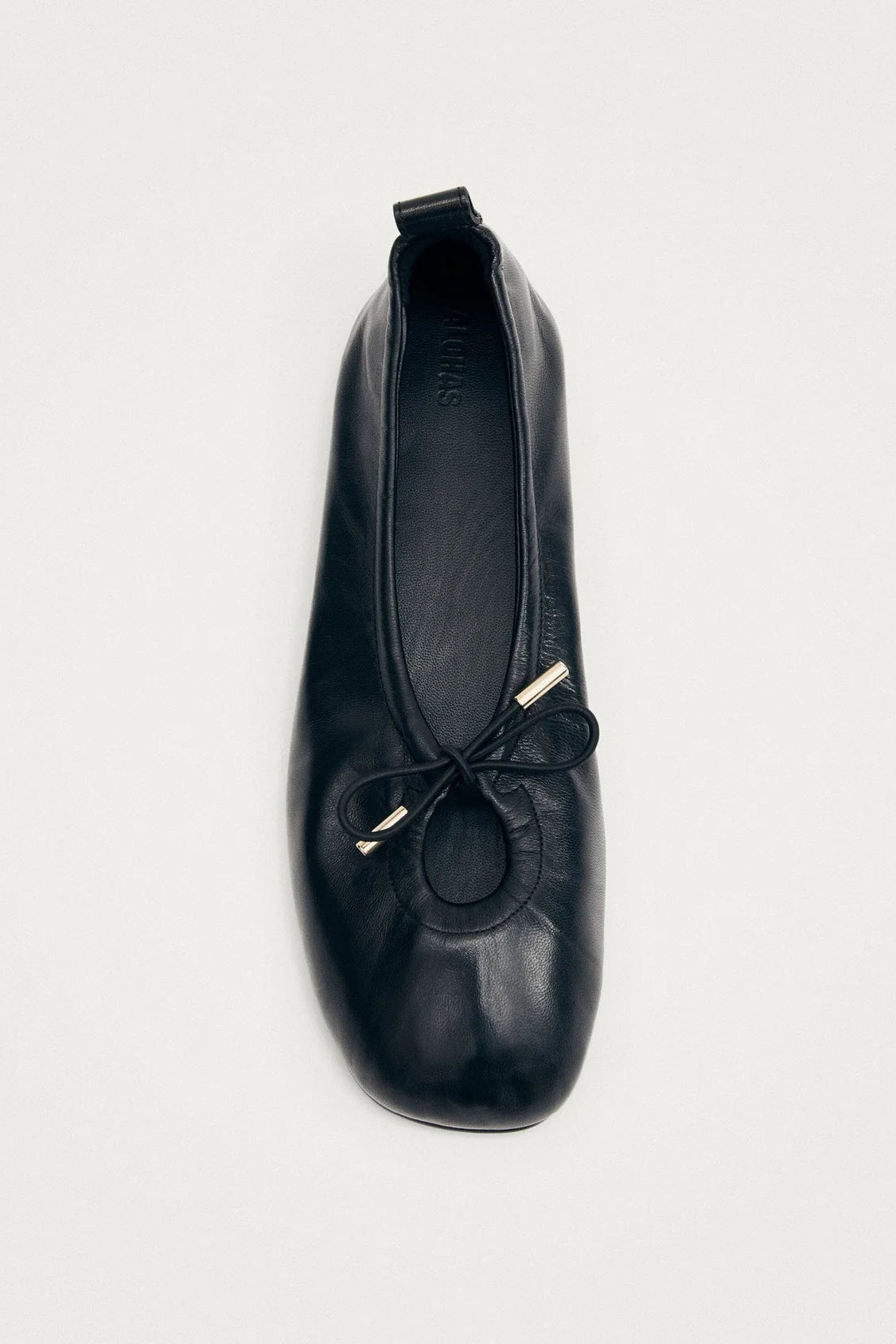 ROSALIND BALLET FLATS - BLACK LEATHER